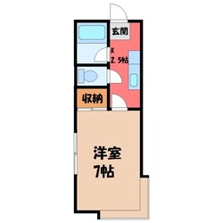 東宿郷駅 徒歩5分 2階の物件間取画像